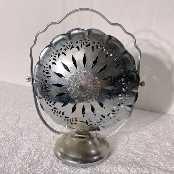 Vintage Silver Tone Three Tier Folding Dessert Sandwich  Serving Tray - Picture 13 of 16